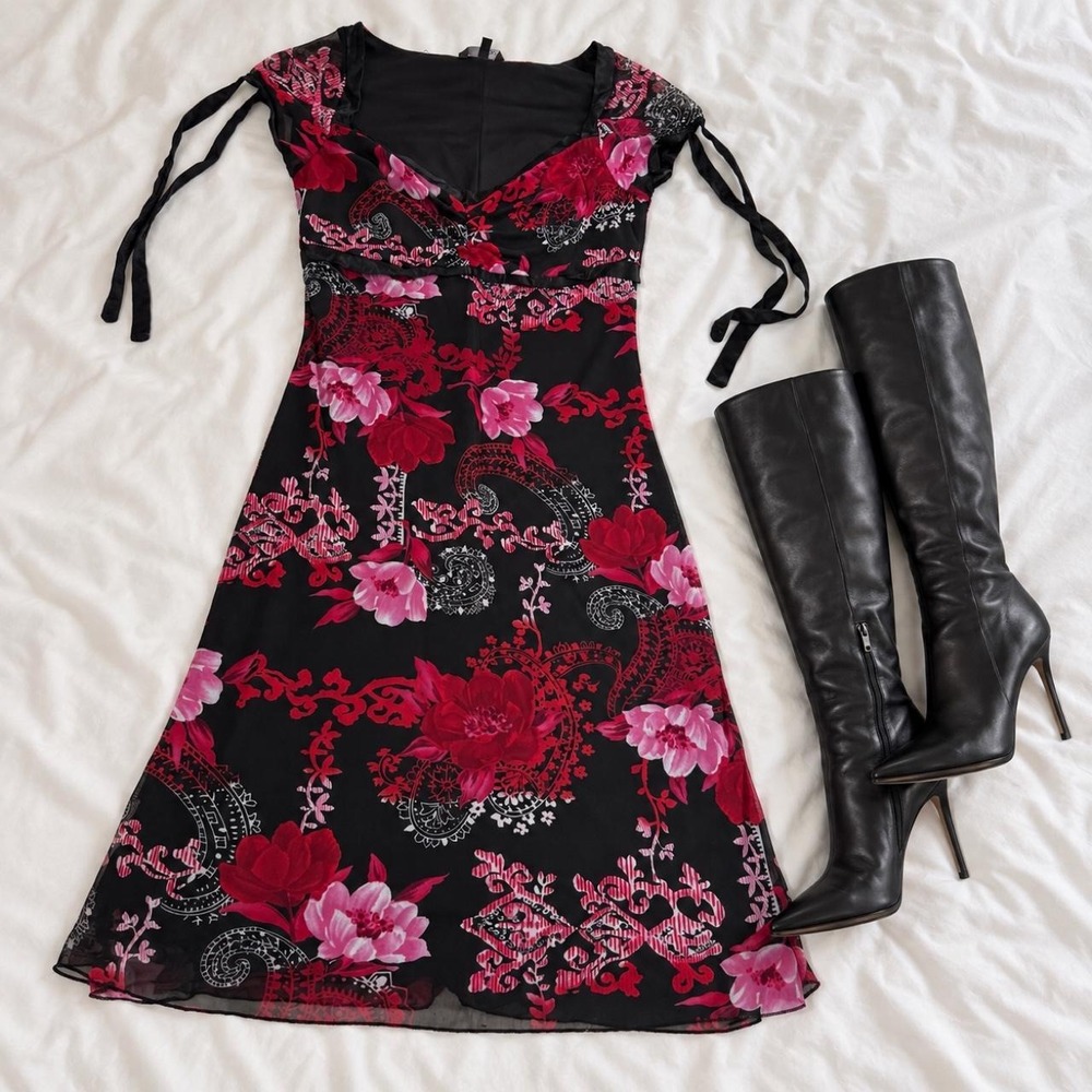 Y2K Floral Midi Dress